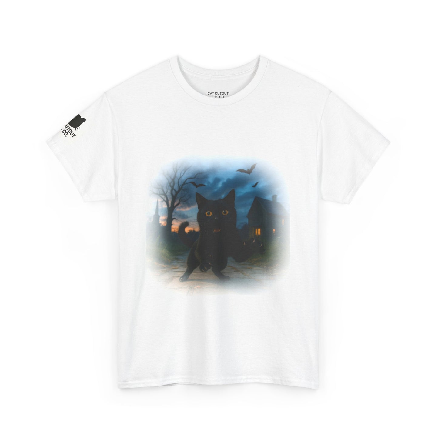 Cat Cutout Tee - Halloween Black Cat