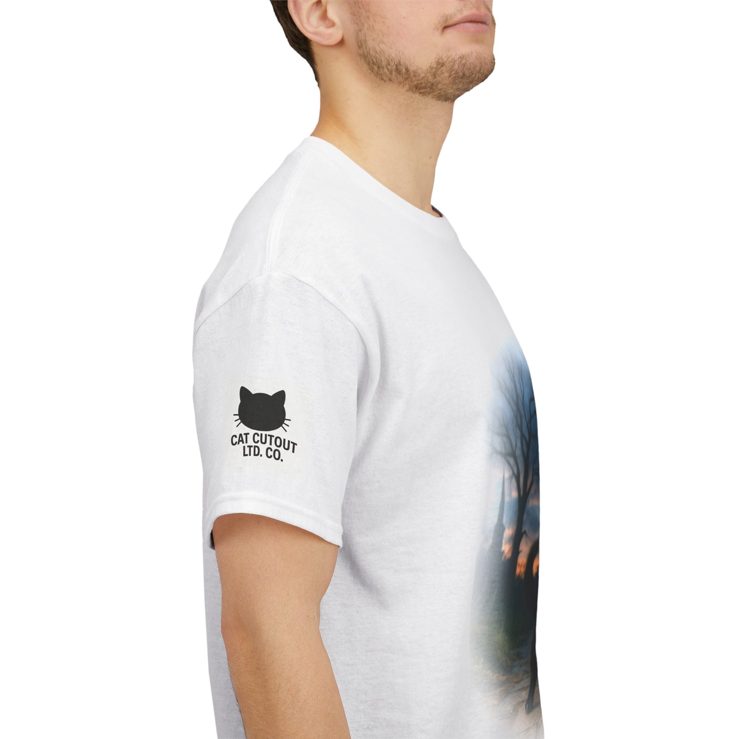 Cat Cutout Tee - Halloween Black Cat