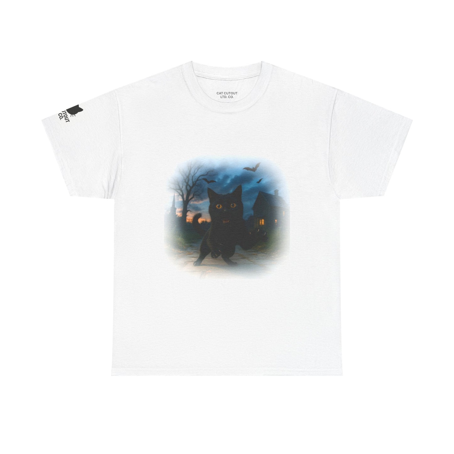 Cat Cutout Tee - Halloween Black Cat