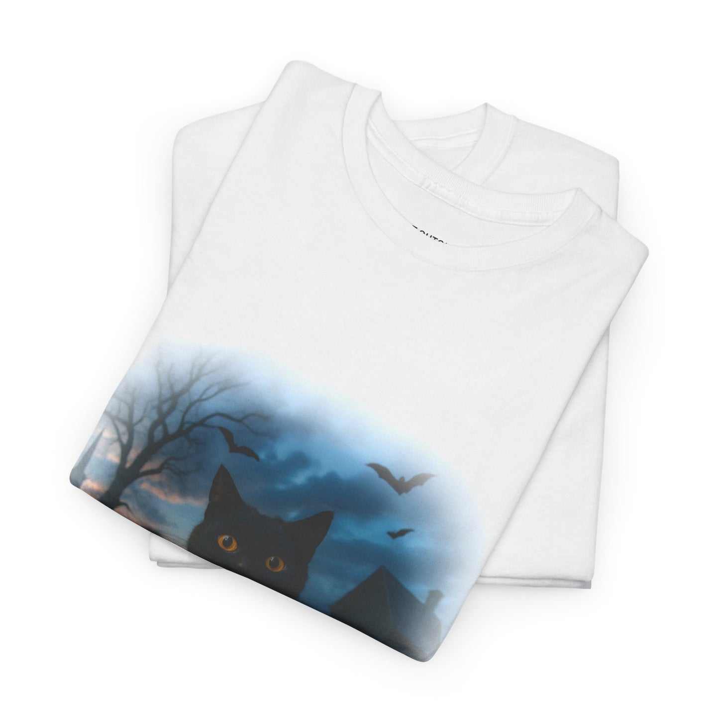 Cat Cutout Tee - Halloween Black Cat