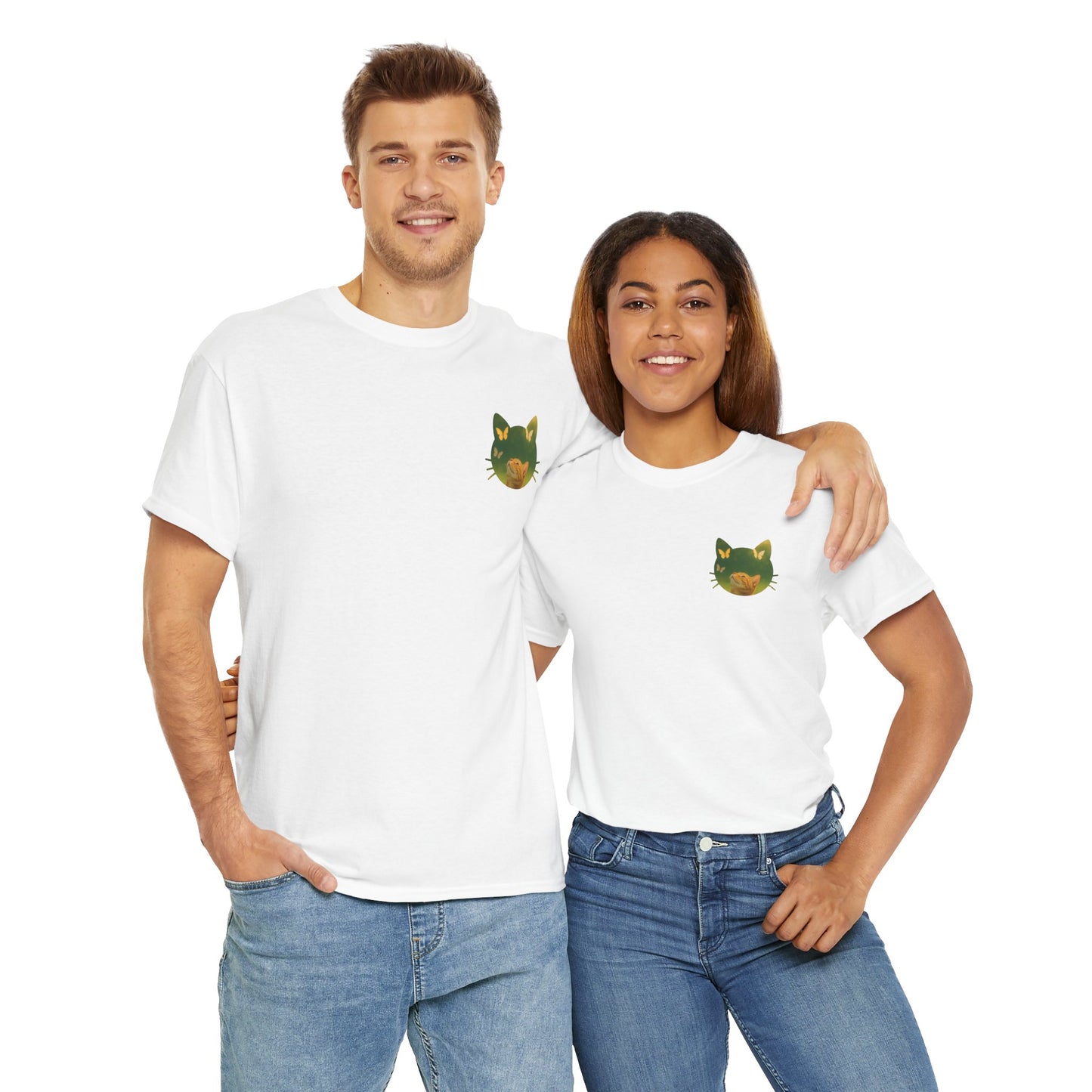 Cat Cutout Tee - Butterflies