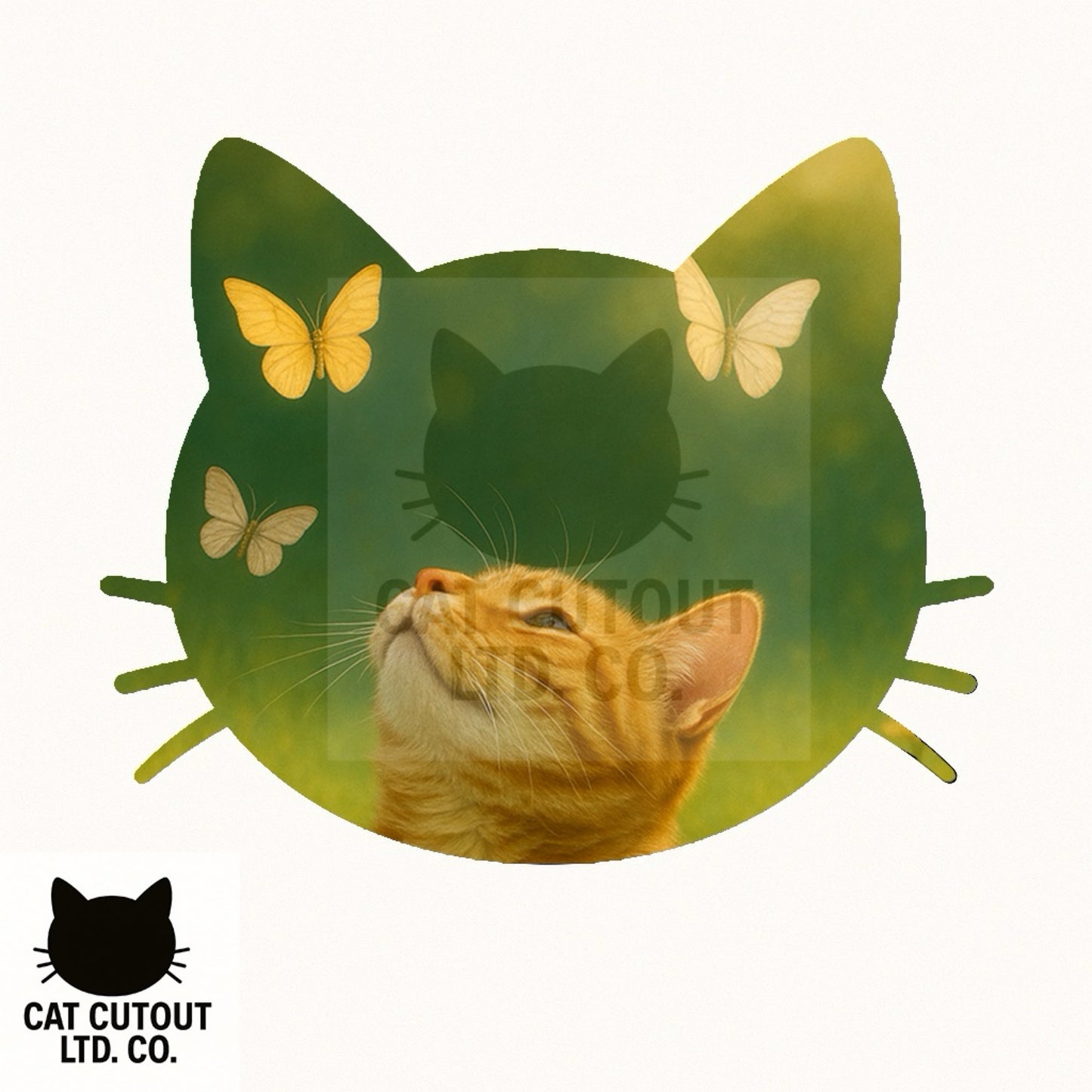 Cat Cutout Tee - Butterflies