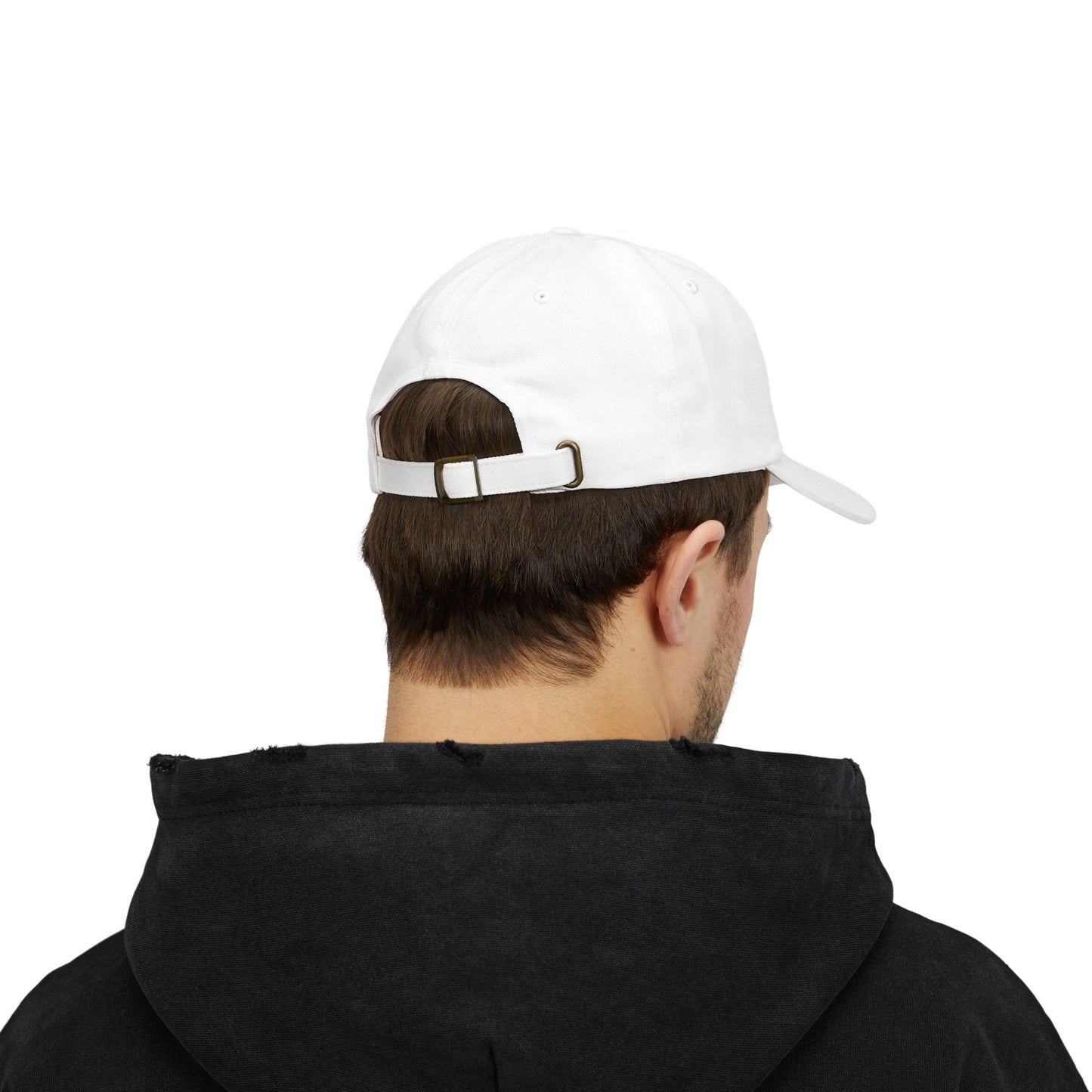 Cat Cutout Dad Cap - White