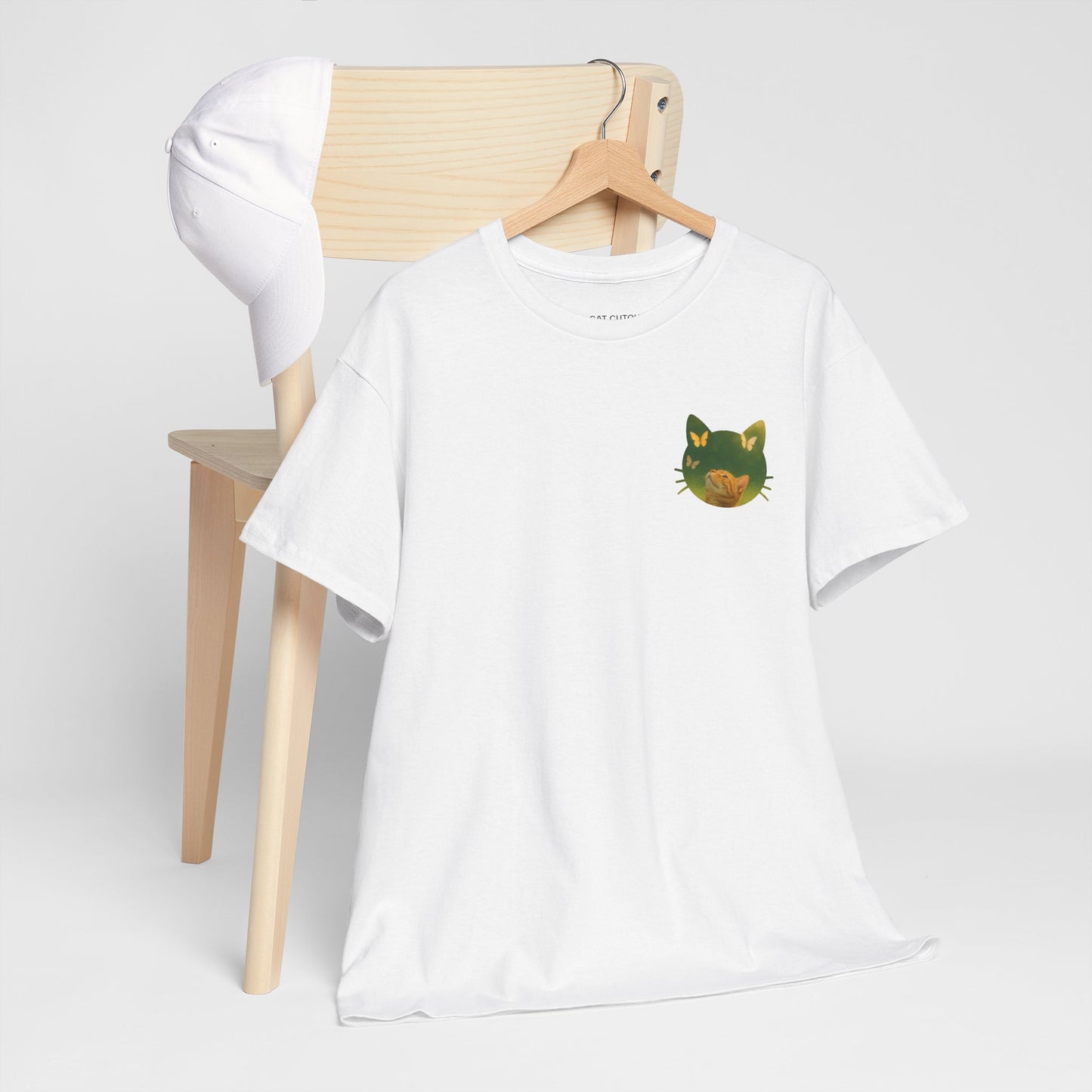 Cat Cutout Tee - Butterflies